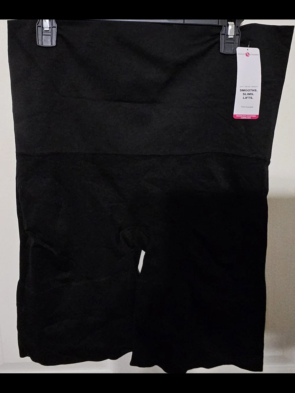 NWT Ashley Stewart Black High Waist Seamless Shaping Long Leg Shaper Shorts - 4X